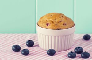 Blueberry Flax Microwave Muffin