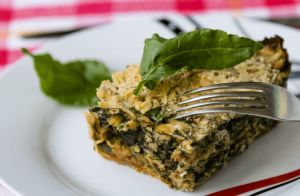 Cheesy Spinach Squares