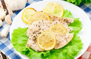 Easy Slow Cooker Lemony Garlic Chicken Breast