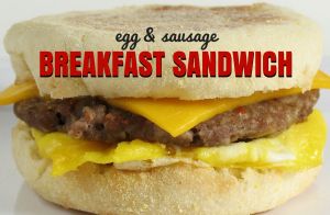Egg & Sausage Breakfast Muffin Sandwich