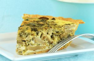 Feta Mushroom Spinach Quiche