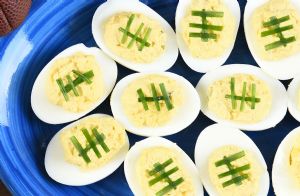 Fourth Down Deviled Eggs 