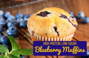 High-Protein, Low-Sugar Blueberry Muffins