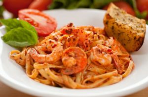 Linguine with Spicy Shrimp 
