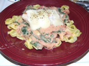 Chicken and Tortellini with Creamy Tomato Sauce