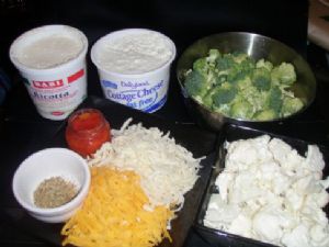 Broccoli/Cauliflower Cheese Bake