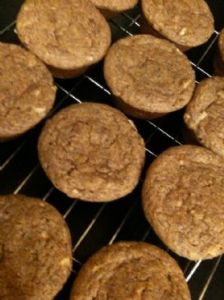Applesauce Fiber One Muffins - with cranberries and almonds