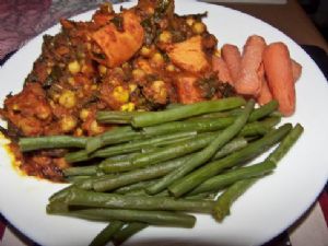Kale, Chickpea, and Sweet Potato Curry