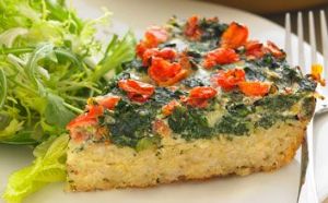 Spinach and Tomato Quiche