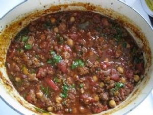 Bison & Chorizo Chili with Garbanzos