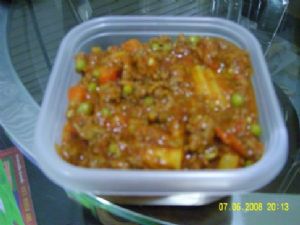 Homemade tomato and meat sauce