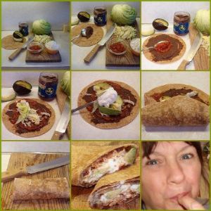 spicy black bean wrap