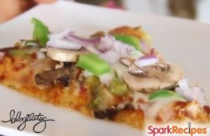 Healthy Veggie Pizza on Flourless Cauliflower Crust