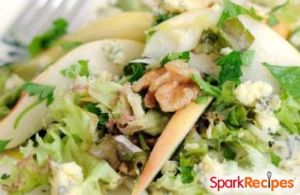 Apple-Escarole Salad with Gorgonzola and Walnuts