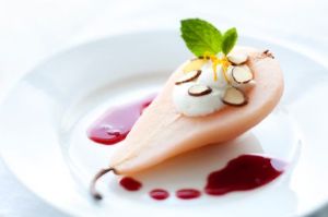 Caramelized Pears with Toasted Almonds and Yogurt RECIPE