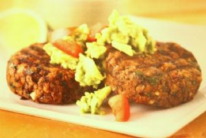 Black Bean Cakes w/ Guacamole