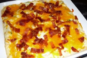 Low Carb LOADED Baked Potatoes (Cauliflower)