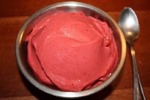 Strawberry and Almond Milk Sorbet