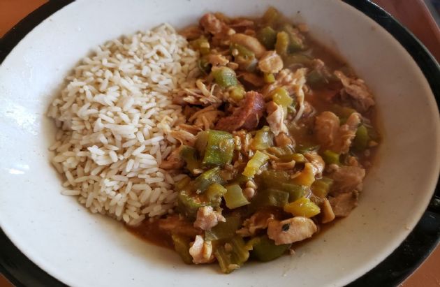 Spicy Chicken and Andouille Cajun Gumbo