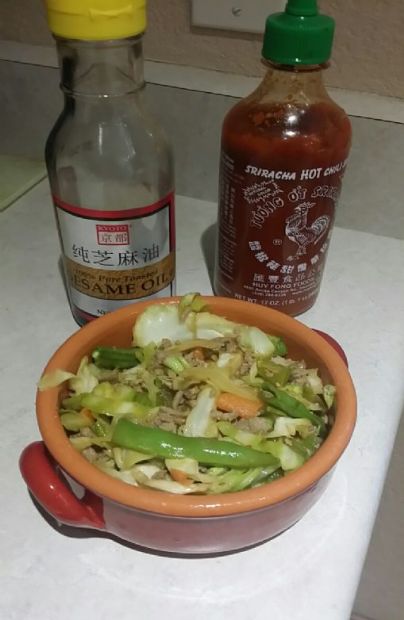 ground turkey cabbage stir fry