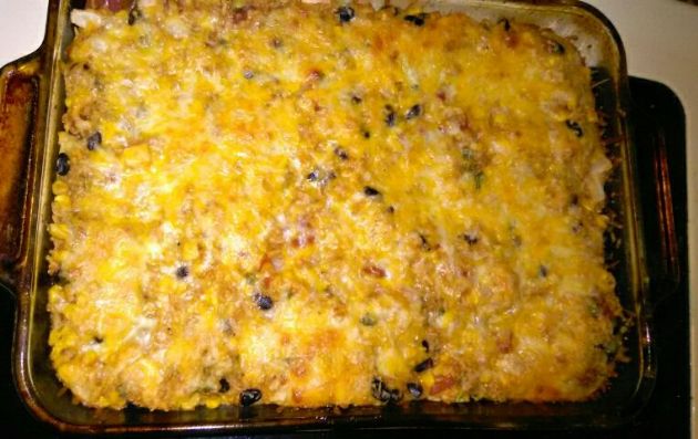 Quinoa and rice enchilada casserole