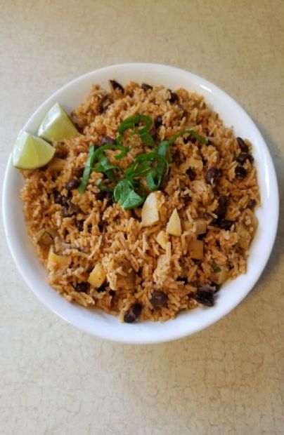 Black beans and rice (for tacos)