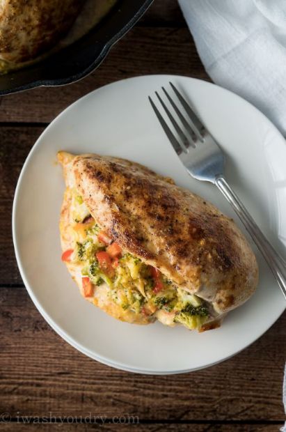 Broccoli and Cheese Stuffed Chicken