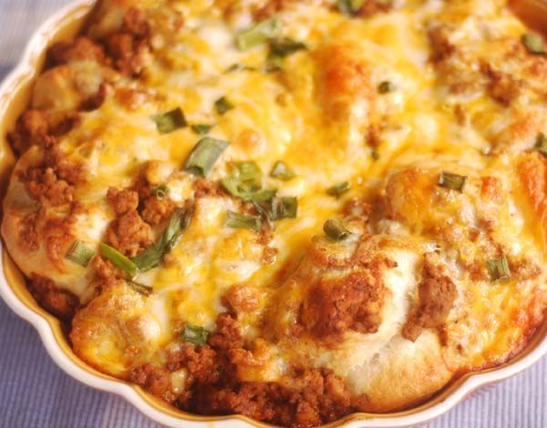 Bubble Up Turkey Enchilada Casserole