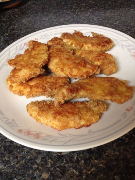 Crispy Baked Chicken with pork rind crust