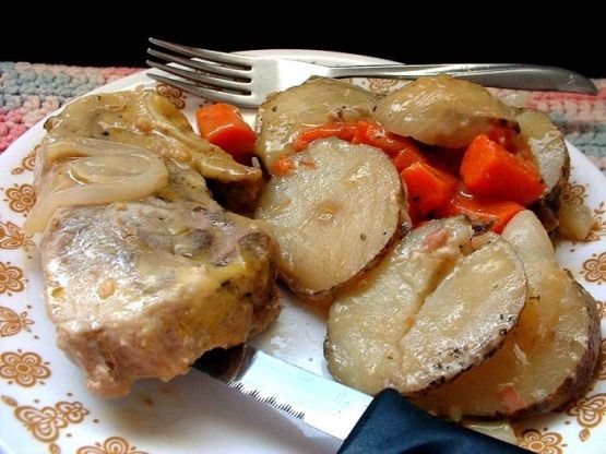 Easy Crock Pot Pork Chops 4 servings