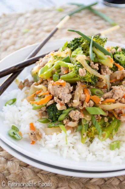 Fashionable Foods Ground Turkey & Broccoli Stir Fry