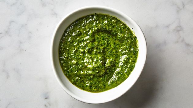 Homemade Basil & Parsley Pesto