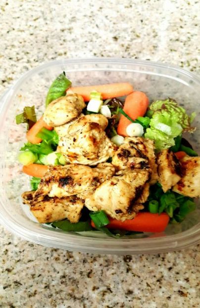 Homemade herb,garlic, and lemon chicken salad