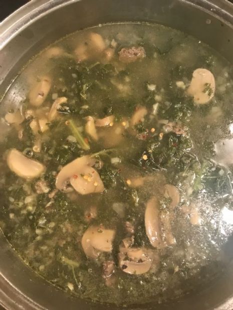 Italian Turkey Sausage and Kale soup