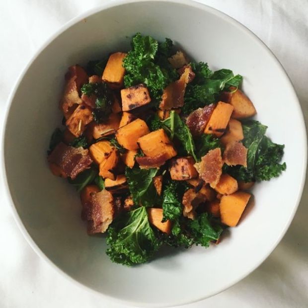 Kale sweet potato hash