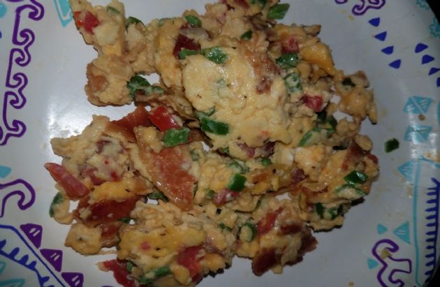 Mexican style scrambled eggs