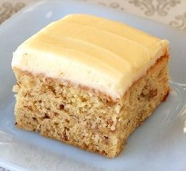 Michael A's Banana Cake Bars with Honey Cream Cheese Frosting