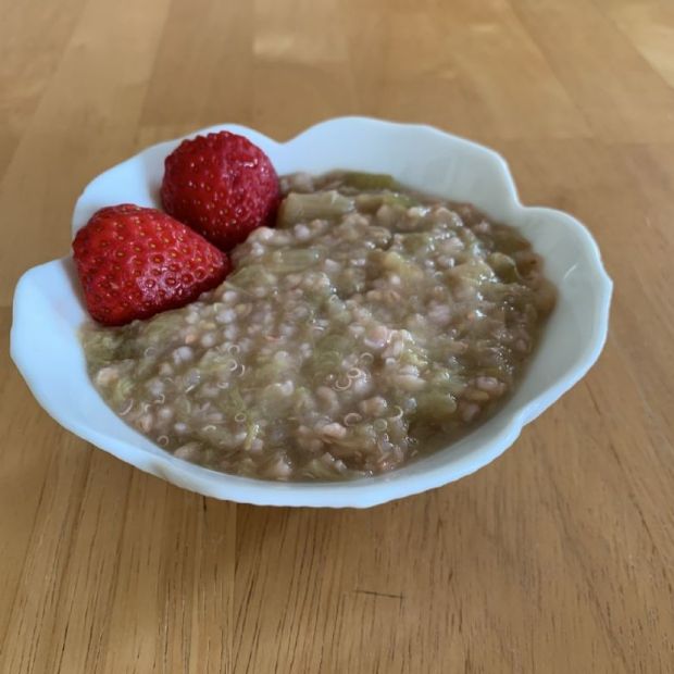 Oatmeal,Quinoa & Rhubarb cereal