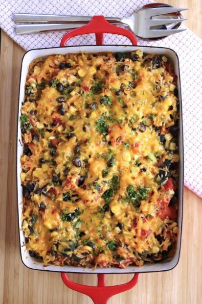 Rice & Black Bean Casserole w/lots of veggies