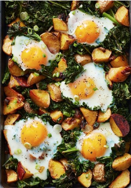 Roasted Potato & Kale Hash with Eggs