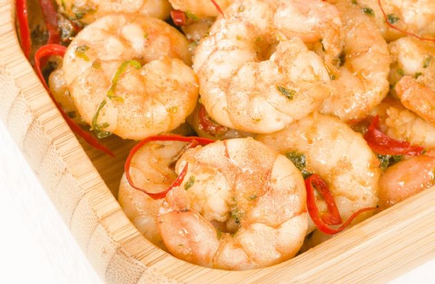 Simple Spicy Garlic Shrimp