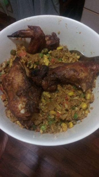 Spicy Cauliflower Chicken Fried Rice