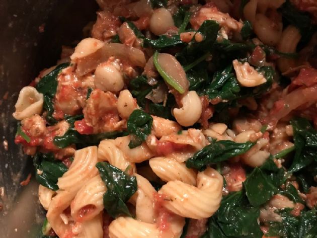 Spinach Feta Chicken Pasta