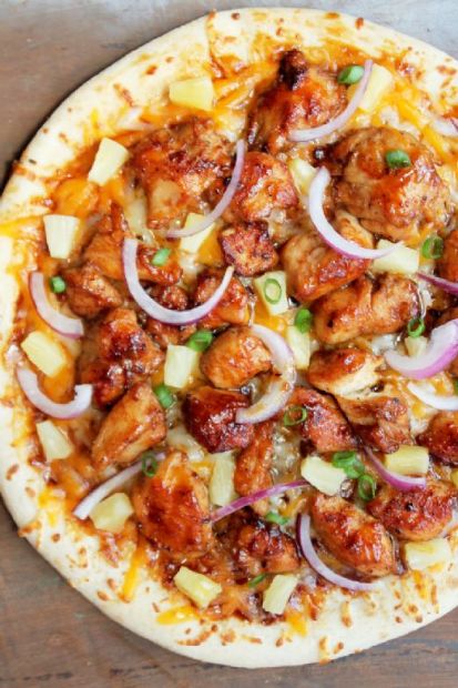Teriyaki Chicken & Pineapple Pizza