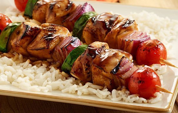 Teriyaki Chicken Kabob with Rice
