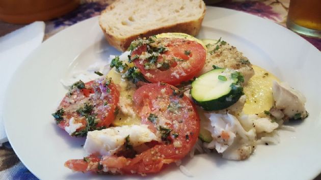 Tilapia and Squash Bake