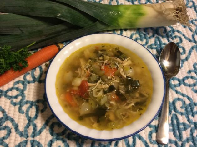 Tina's Chicken Vegetable Soup with Mini Shell Pasta