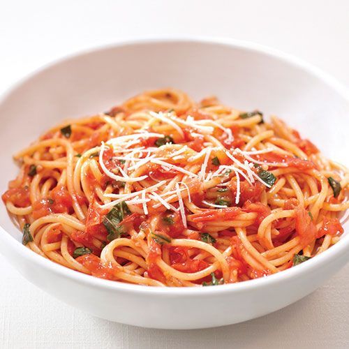 Tomato, Basil, Ground Turkey Sauce & Spaghetti
