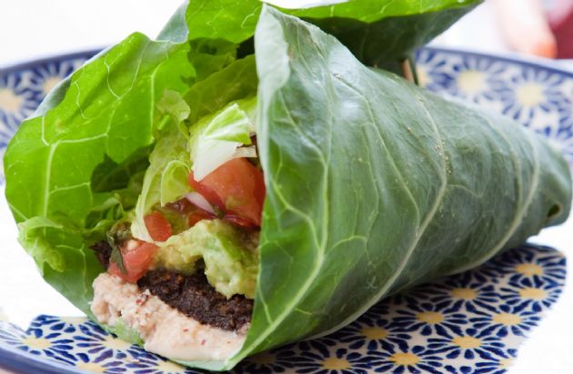 Vegetarian Collard Wraps 