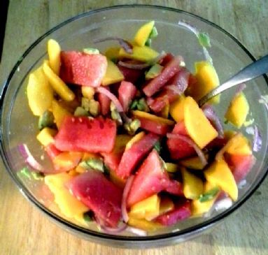 Watermelon Mango Avocado Salad